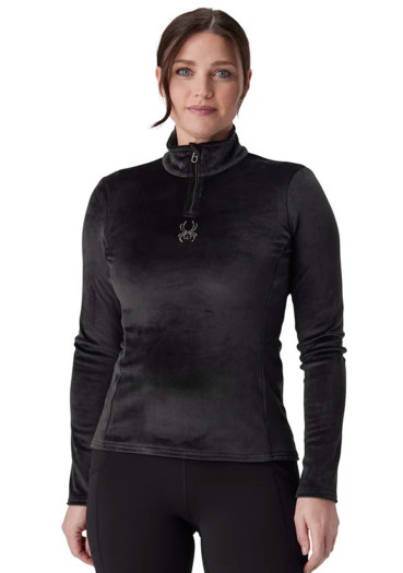 detail Dámska funkčná mikina Spyder Shimmer Bug 1/2 Zip Black