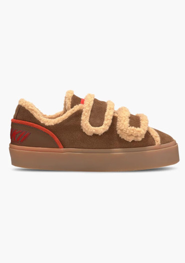 detail Inuikii Lila Shearling Low Velcro Brown
