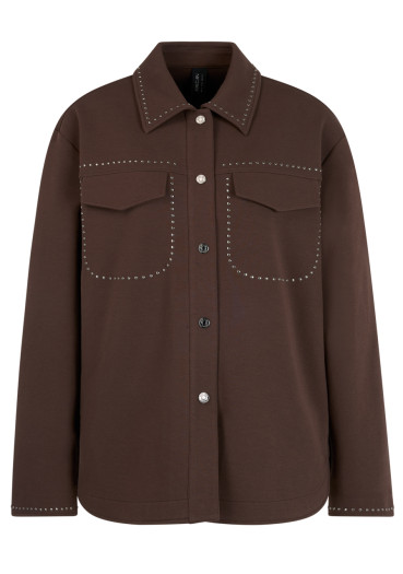 detail Dámska bunda Marc Cain BS 31.20 J09 Jacket 697 Seal Brown