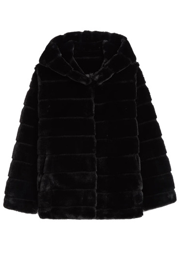 detail Dámsky kabát APPARIS Goldy Hooded Coat Noir
