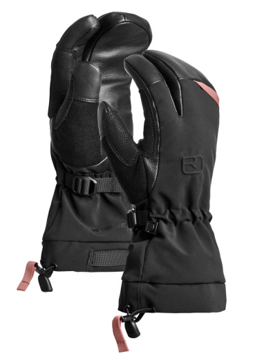 detail Ortovox Merino Freeride 3 Finger Glove W Black Raven
