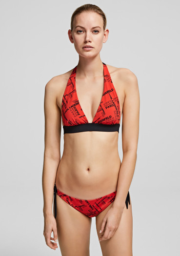 detail Dámske plavkyKarl Lagerfeld KL20WBT22 RED