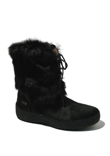 detail Dámské zimné topánky Nis 915894 Stivaletto Pelliccia lapin Black