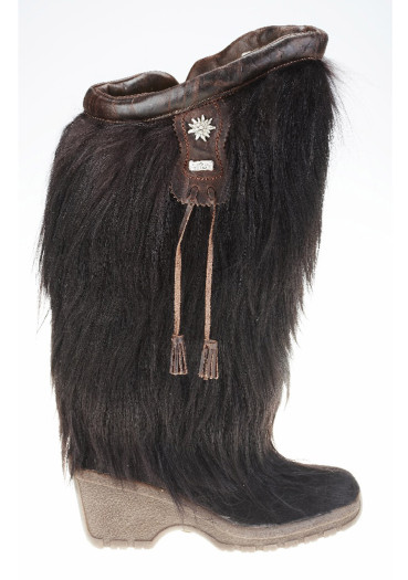 detail Dámske zimné topánky Nis 715821 Stivale Pelliccia Capra Brown