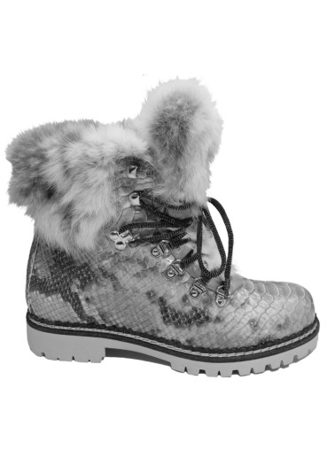 detail Nis 1515404A/133 Scarponcoino Pelle St. Grigio-Argento/Lapin Silver