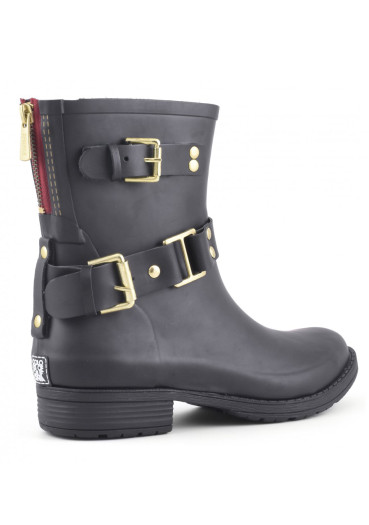 detail Colors of California Tractor sole Rubber low Boot w black
