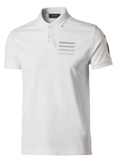 detail Pánske tričko Peak Performance M Ground Polo 1 White