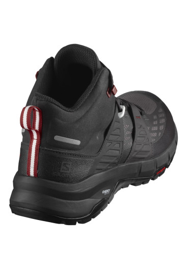 detail Pánske turistické topánky Salomon ODYSSEY MID GTX – Black / Shale / High Risk Red