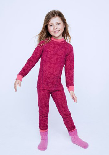 detail Detské tričko Devold Active Kid Shirt Plum