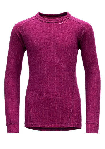 detail Detské tričko Devold Active Junior Shirt Plum