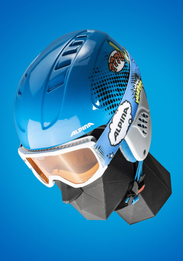 detail Detská lyžiarska prilba Alpina Carat set Disney Donald