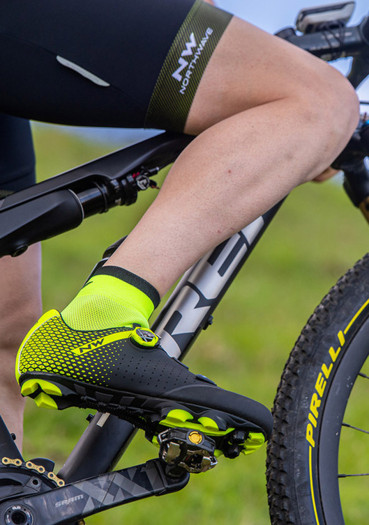 detail Cyklistické kraťasy Northwave Origin Bibshort Blk/Yellowfluo pre mužov