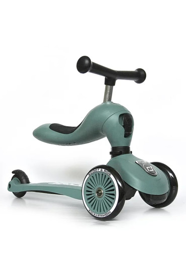 detail Detská kolobežka / odrážadlo Scootandride Highwaykick 1 – Lesná zelená