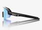 náhľad Detské slnečné okuliare 100% Slendale XS – Matná čierna / HiPER Blue Multilayer Mirror