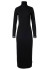 detail Dámske šaty Goldbergh Mireille Long Sleeve Knit Dress Black