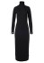 detail Dámske šaty Goldbergh Mireille Long Sleeve Knit Dress Black