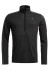 detail Pánsky funkčný rolák Ortovox 185 Rock'N'Wool Zip Neck M Black Raven