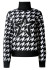 detail Dámsky sveter Perfect Moment Chunky Houndstooth Sweater Black/White