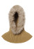 detail Kapucňa s kožuchom Goldbergh Naomi Hooded Scarf Faux Border Caramello