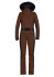 detail Dámska kombinéza Goldbergh Parry Ski Suit Faux Border Deep Mocha