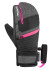 detail Detské lyžiarske rukavice Reusch Leo R-TEX XT Junior Lobster 7771 Black/Black Melange/Pink Glo