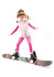 detail Jägerndorfer Winterpuppe Snowboard – figúrka snowboardistky