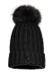 náhľad Dámska čiapka Goldbergh Una Beanie Real Raccoon Fur Black