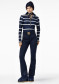 náhľad Goldbergh Maxime Ski Pully Breton Stripe Blue/Cream