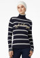 náhľad Dámsky sveter Goldbergh Mimi Long Sleeve Knit Sweater Breton Stripe Blue/Cream