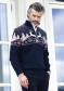 náhľad Dale of Norway Dale Christmas Masc Sweater C Navy Offwhite Redrose