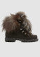 náhľad Dámske zimné topánky Nis 2115403/4 Scarponcino Pelle Stamp. Black/Pelliccia Volpe