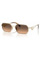 náhľad Slnečné okuliare Prada PR A51S ZVN50C58 – Pale Gold / Brown Gradient Grey