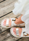 náhľad Nis MIRANDA/1 Sandalo Pelle/Fibbia Off-White/Oro