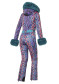 náhľad Dámska kombinéza Goldbergh Zafira Ski Suit Faux Border Snake Turchese