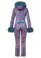 náhľad Dámska kombinéza Goldbergh Zafira Ski Suit Faux Border Snake Turchese