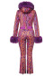 náhľad Dámska kombinéza Goldbergh Zafira Ski Suit Faux Border Snake Pink