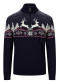náhľad Pánsky sveter Dale of Norway Dale Christmas Mask Sweater Navy Offwhite Redrose