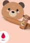 náhľad Gumovacie pero Legami Erasable Pen-Teddy Bear-Red Ink