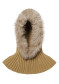 náhľad Kapucňa s kožuchom Goldbergh Naomi Hooded Scarf Faux Border Caramello