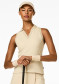 náhľad Dámsky top Goldbergh Caroline Sleeveless Polo Top Champagne