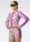 náhľad Dámsky top Goldbergh Rafaella Long Sleeve Zip Rashguard Turchese