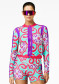 náhľad Dámsky top Goldbergh Rafaella Long Sleeve Zip Rashguard Turchese