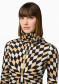 náhľad Dámsky nákrčník Goldbergh Noa Neckwarmer Spiral Chess Gold