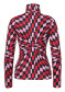 náhľad Dámsky rolák Goldbergh Chesu Ski Pully Spiral Chess Red