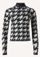 náhľad Perfect Moment 1/4 Zip Jacquard Baselayer Top 1740 B/W Houndstooth