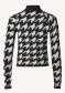 náhľad Perfect Moment 1/4 Zip Jacquard Baselayer Top 1740 B/W Houndstooth