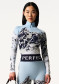 náhľad Perfect Moment 1/4 Zip Jacquard Baselayer Top 2241 Landscape/Blue