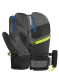 náhľad Detské lyžiarske rukavice Reusch Leo R-TEX XT Junior Lobster 7623 Black Melange/Safety Yellow/Brilliant Blue