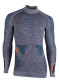 náhľad UYN Man Ambityon Uw Shirt Lg_Sl. Melange Turtleneck Black Melange/Atlantic/Orange Shiny