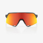 náhľad 100% S3 - Matte Gunmetal - Hiper Red Multilayer Mirror Lens